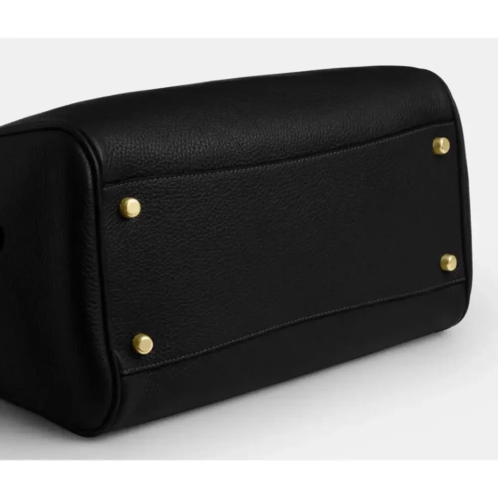 COACH Rowan Large Satchel Bag, BLACK/GOLD; RARE ITEM!!